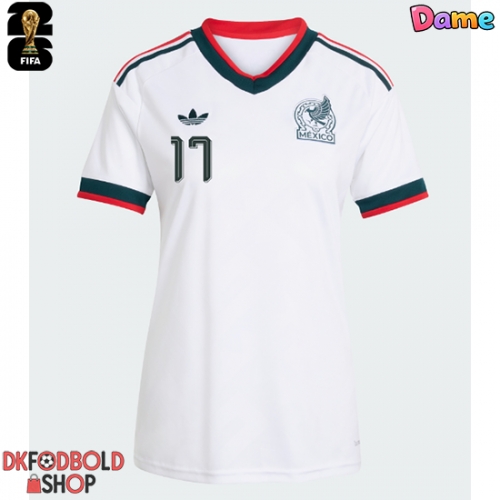 Mexico Orbelin Pineda #17 Udebanetrøje Dame VM 2026 Kort ærmer